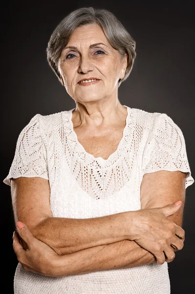 Yaşlı bir kadın portresi — Stok fotoğraf