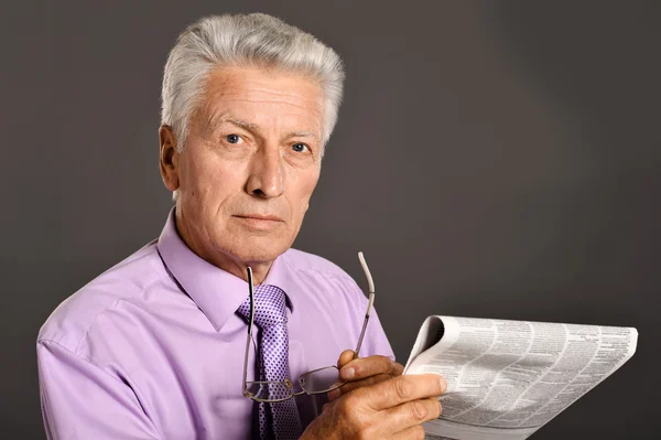 Elderly man portrait — Stock Photo, Image