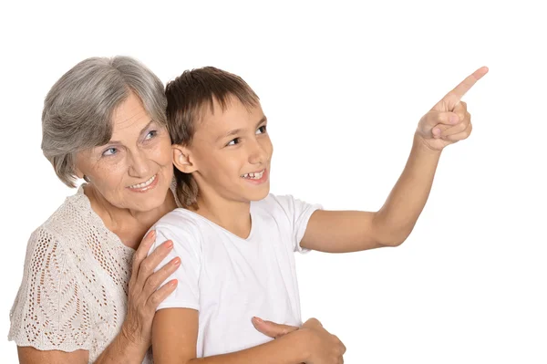 Junge mit Großmutter — Stockfoto