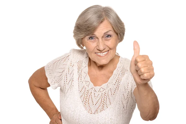 Happy elderly woman — Stock Photo, Image