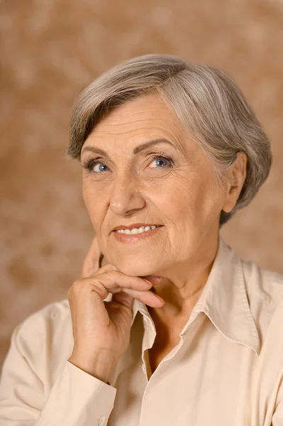 Portrait of an aged woman — Stock Photo, Image