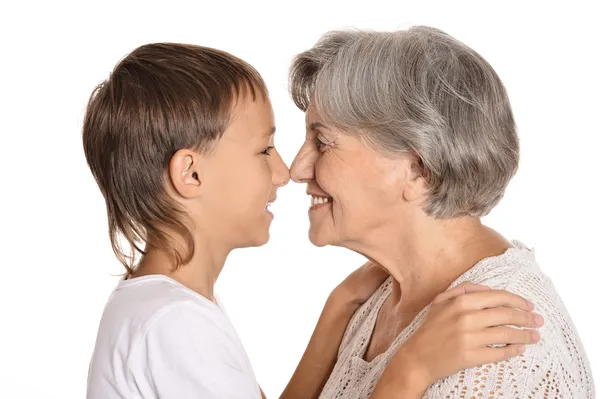 Grandmother and her grandson — Stock Photo, Image