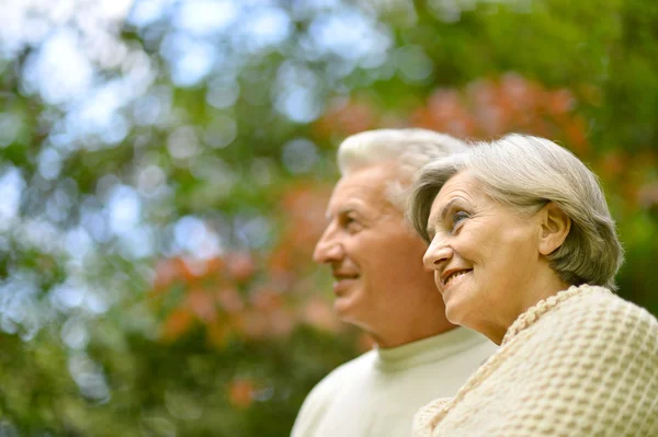 Couple aîné dans le parc — Photo