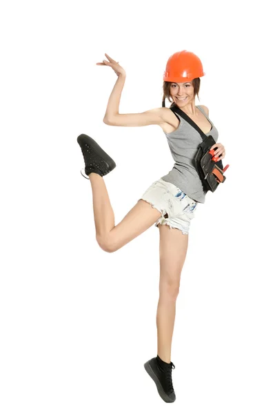 Sexy builder woman portrait — Stock Photo, Image