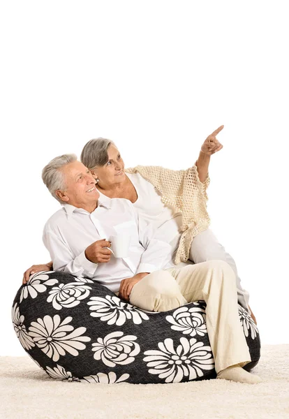 Elderly couple at home — Stock Photo, Image