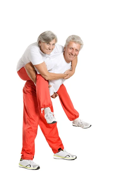 Sport elderly couple — Stock Photo, Image