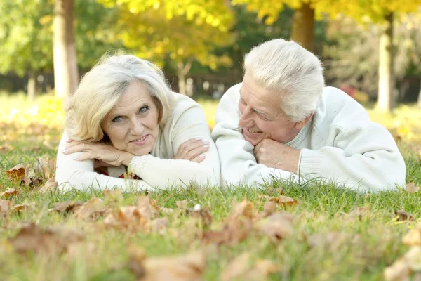 Couple âgé dans la nature — Photo