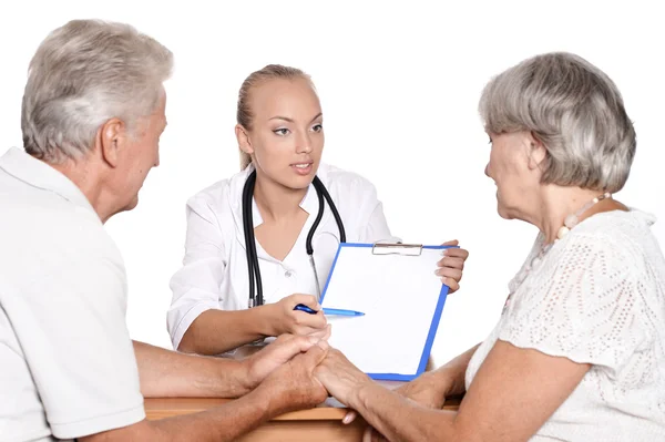 Pazienti in visita dal medico — Foto Stock