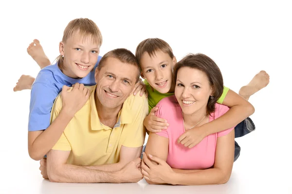 Vrolijke familie — Stockfoto