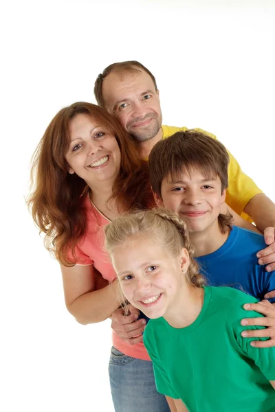 Stor familj på fyra — Stockfoto