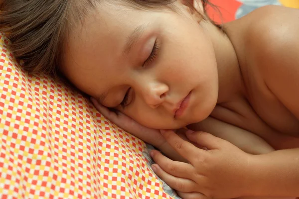 Beautiful little girl at home — Stock Photo, Image