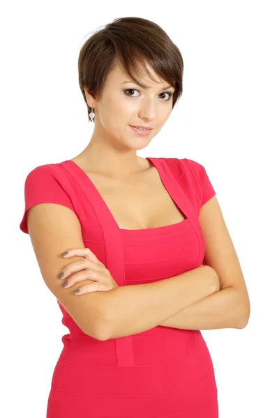 Tender girl on a white background — Stock Photo, Image