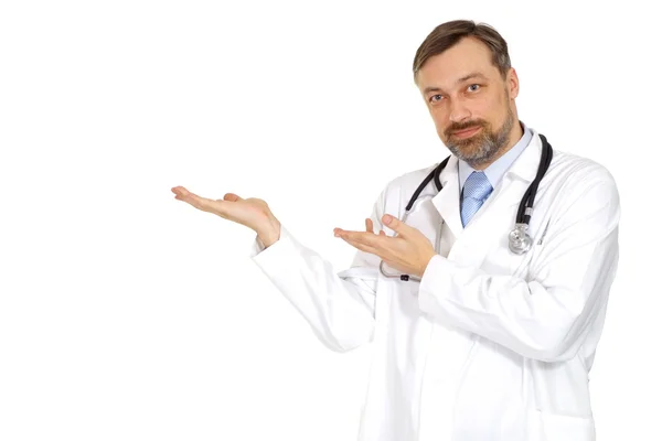 Handsome doctor in his office — Stock Photo, Image
