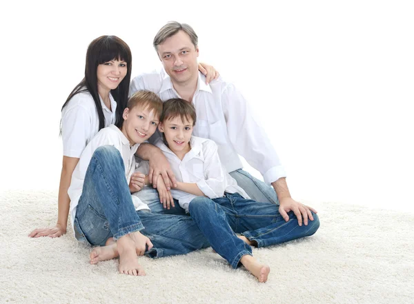 Portrait of Caucasian family — Stock Photo, Image