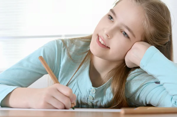 Bonito desenho menina — Fotografia de Stock