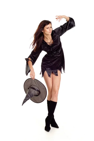 Attractive girl dressed as a witch — Stock Photo, Image