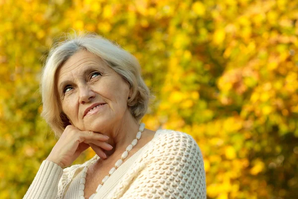 Retrato de una anciana agradable — Foto de Stock