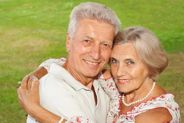 Adorable elderly couple together — Stock Photo, Image