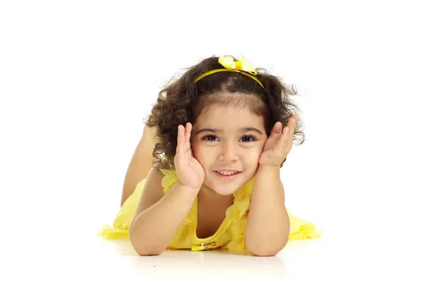 Little girl lying — Stock Photo, Image