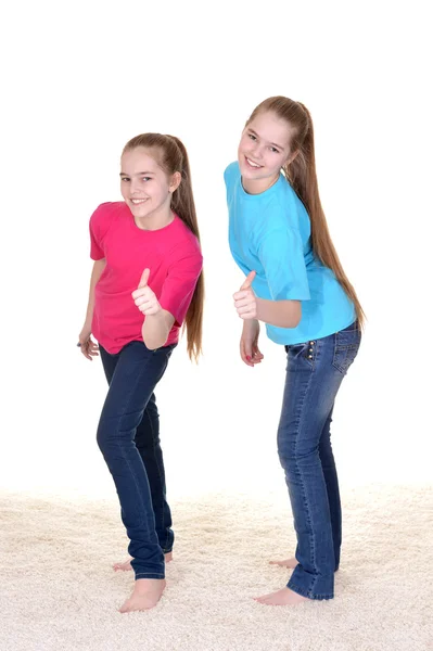 Retrato de gemelos alegres — Foto de Stock