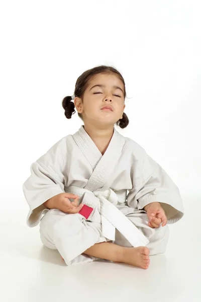 Judo little girl — Stock Photo, Image