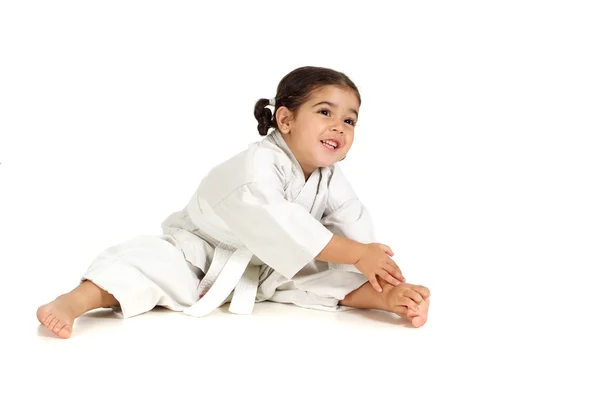 A karate girl posing — Stock Photo, Image