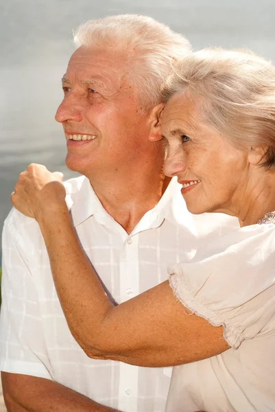 Lovely elderly people went for a walk — Stock Photo, Image