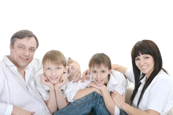 Happy Caucasian family — Stock Photo, Image