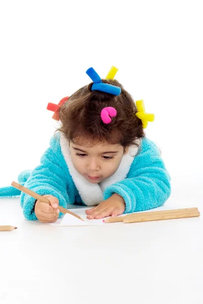 Beauteous little baby resting at home — Stock Photo, Image