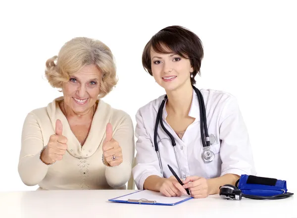 Older woman and doctor — Stock Photo, Image