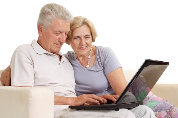 Mature couple relaxing at home — Stock Photo, Image