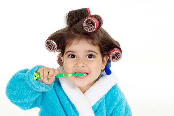 Sympothetic little girl resting at home — Stock Photo, Image