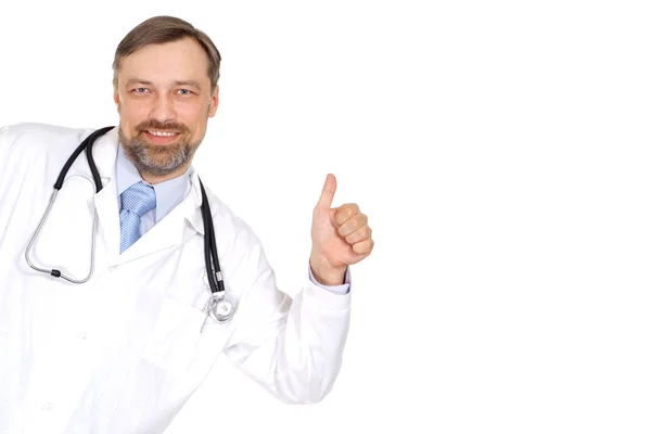 Smiling doctor in his office — Stock Photo, Image