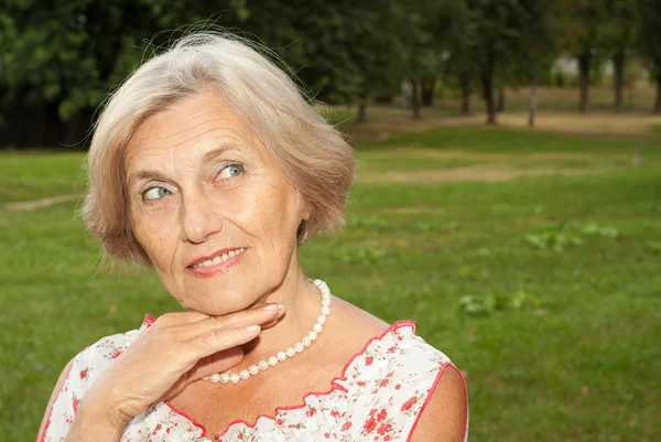 Beauteous elderly woman — Stock Photo, Image