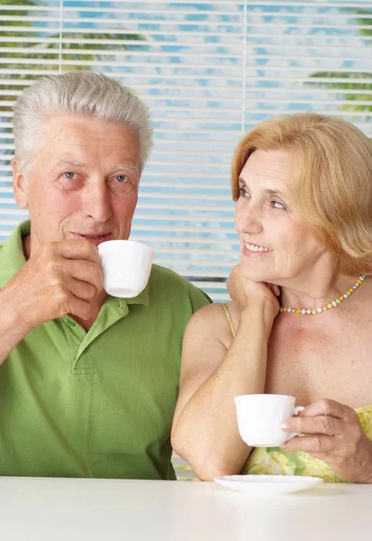 Charming old couple at the resort — Stock Photo, Image