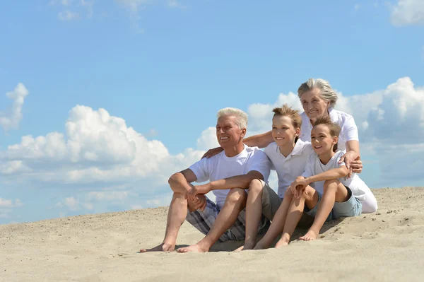 Chicos con sus abuelos — Foto de Stock