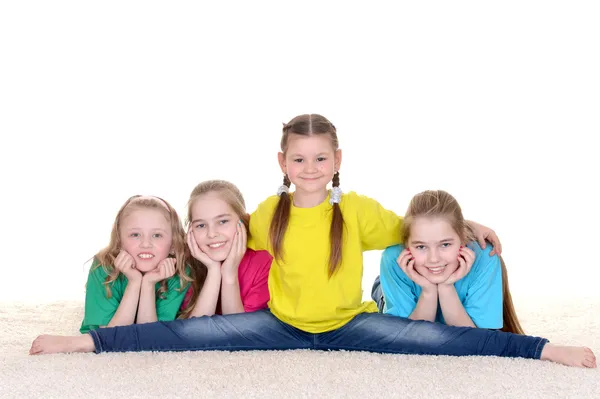 Grupo meninas alegres — Fotografia de Stock