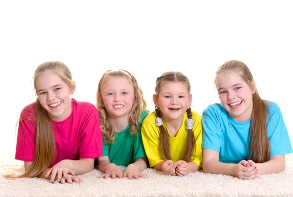 Group of young girlfriends — Stock Photo, Image