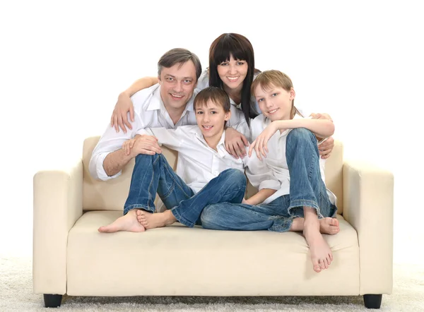 Retrato de una familia alegre —  Fotos de Stock