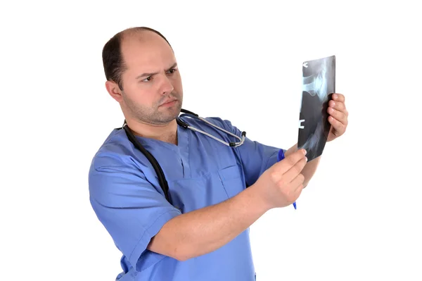 Γιατρός με μπλε στολή — Φωτογραφία Αρχείου