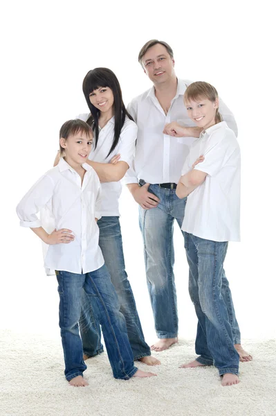 Two boys and their parents — Stock Photo, Image