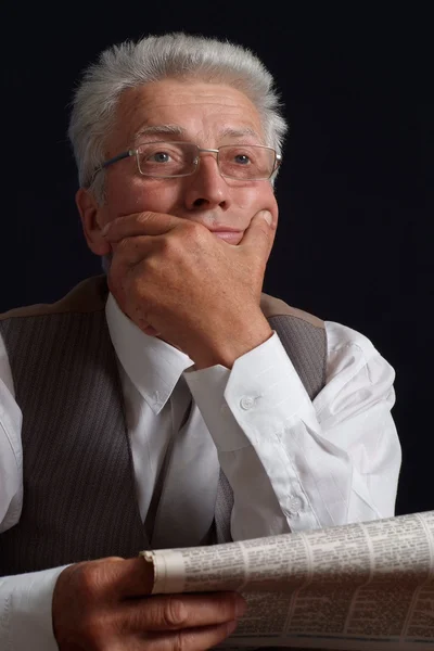 Elegant old man in suit — Stock Photo, Image