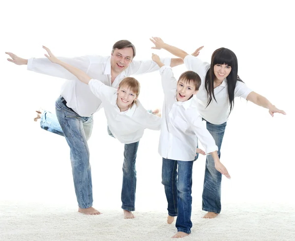 Portrait of a cheerful family — Stock Photo, Image