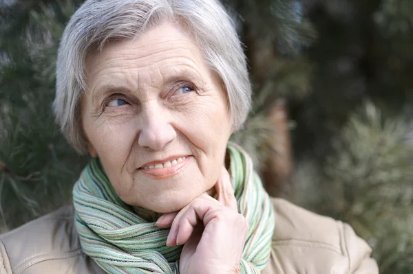 Starsza kobieta korzystających — Zdjęcie stockowe