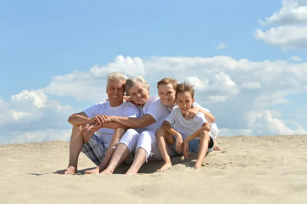 Chicos con sus abuelos — Foto de Stock