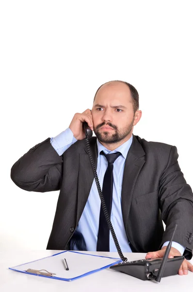 Homme d'affaires à la table — Photo