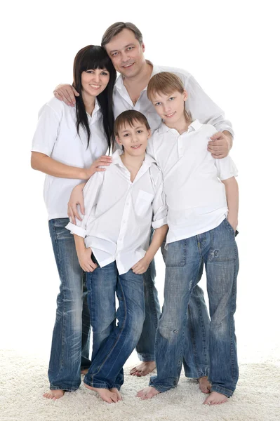 Two boys and their parents — Stock Photo, Image