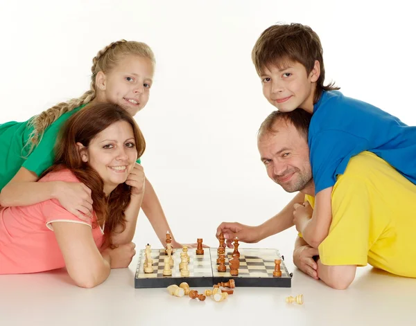 Schöne vierköpfige Familie — Stockfoto