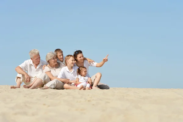 Familia numerosa descansando — Foto de Stock