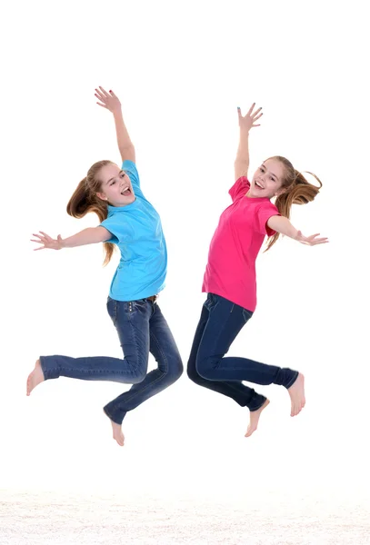 Young girl jumping — Stock Photo, Image